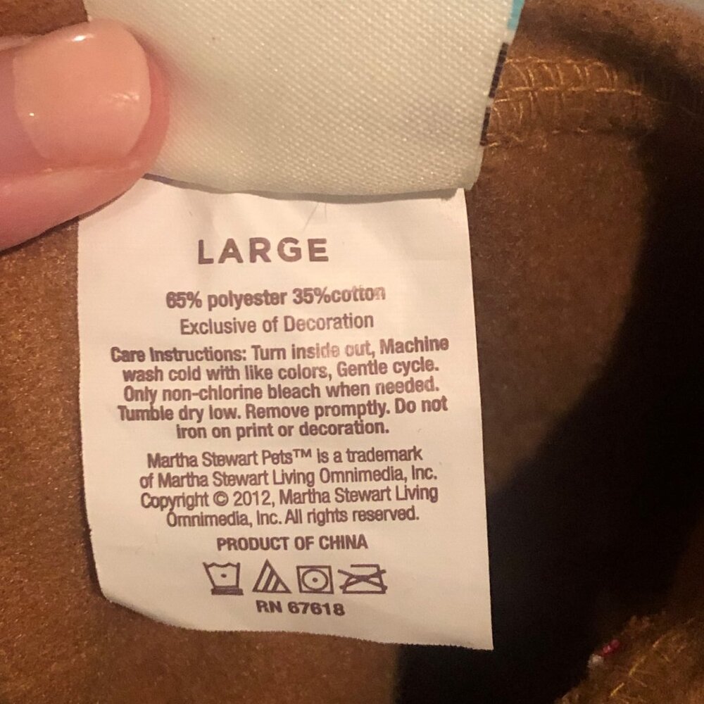 Martha Stewart Pets Gingebread Man Outfit Clothing for Dog Size Large - Picture 11 of 11